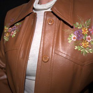 Embroidered Vinyl Jacket